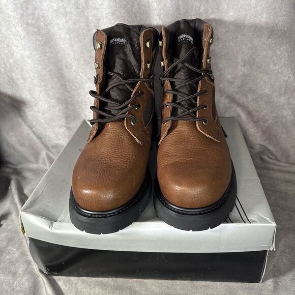 Vintage Sears ROEBUCKS 84931 Brown Pebble Leather Work Hiking Boots 13D New! main image 4